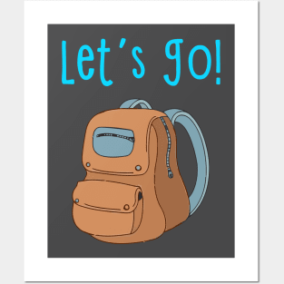 Let's Go Typography with Backpack Posters and Art